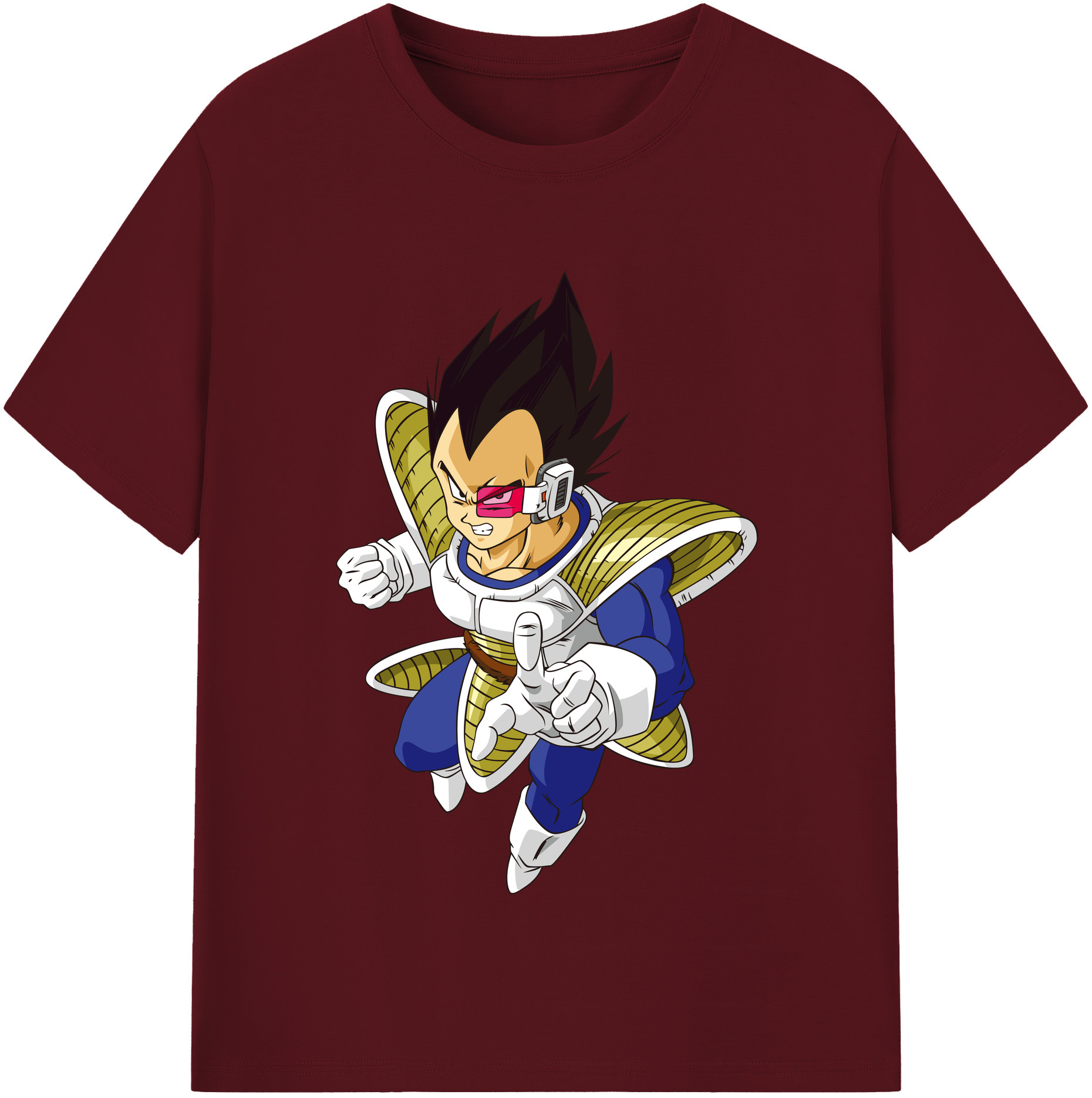 （画像用） ドラゴンボール ベジータ四世（Bejīta Yonsei）DRAGON BALL Vegeta IV 綿100％半袖Tシャツ（フロントプリント）